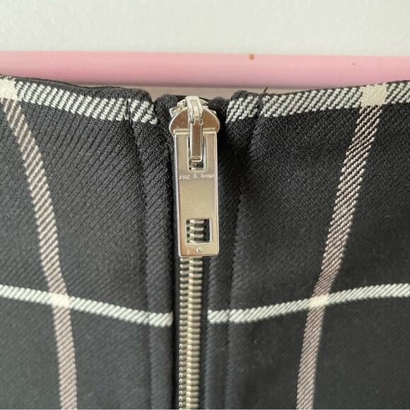 Rag & Bone Windowpane Print Skirt Size 6 - Picture 5 of 8
